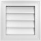 Ekena Millwork Vertical Surface Mount PVC Gable Vnt: Non-Functional, w/2"W x 1-1/2"H, Brickmould Frame, 14"W x 14"H GVPVE14X1402SN - alternate 1